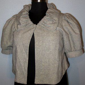 A.N.A Gold Grey Short lined Jacket Size L/XL